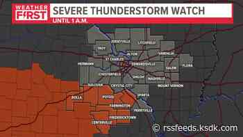 Severe Thunderstorm Watch, Flood Watch issued for areas south of St. Louis