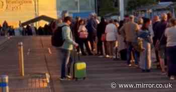 Couple documents just how long 'shambles' Birmingham Airport queue takes