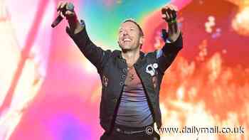 Coldplay attract the A-list as pals Joe Jonas, Kylie Minogue, Luke Evans, Liam Hemsworth and girlfriend Gabriella Brooks attend gig in Greece