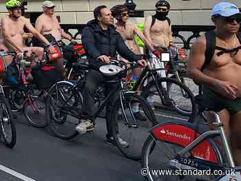 London Naked Bike Ride sees record 1,200 cycle nude through the capital
