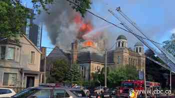 Fire crews battling 4-alarm blaze at historic Toronto church