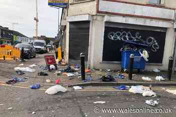The shocking scene on a Welsh street plagued with litter problems