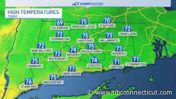 Showers move out of Conn., sunshine to end the rest of the weekend