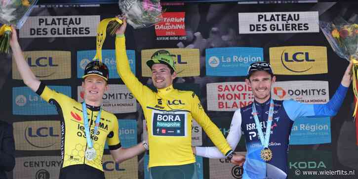 Derek Gee schittert op podium in Critérium du Dauphiné: “Veel reflecteren, maar eerst genieten”