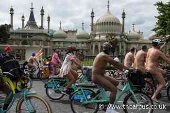 Brighton Naked Bike Ride 2024: Cyclists strip on city's streets