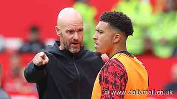 Manchester United 'slap £40m price tag on wantaway winger Jadon Sancho'... with the club prepared to sell 'regardless of Erik ten Hag's future'