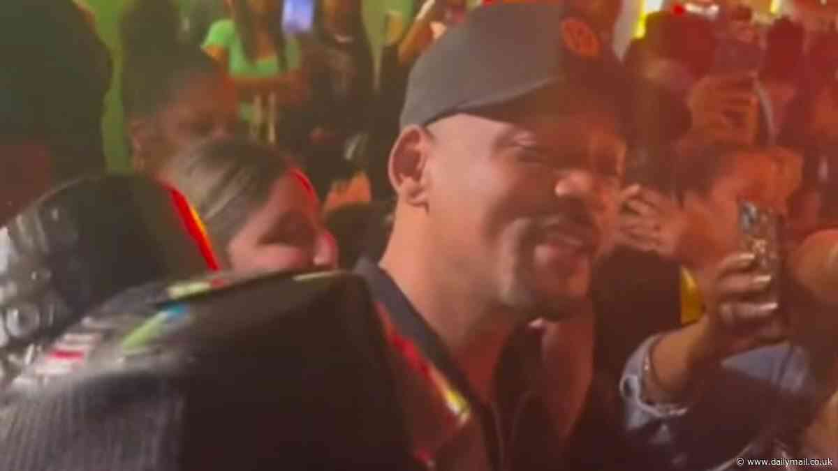 Will Smith surprises fans at Bad Boys: Ride Or Die screening in Los Angeles as part of his 'ritual' with new films... as he cements post-slap comeback