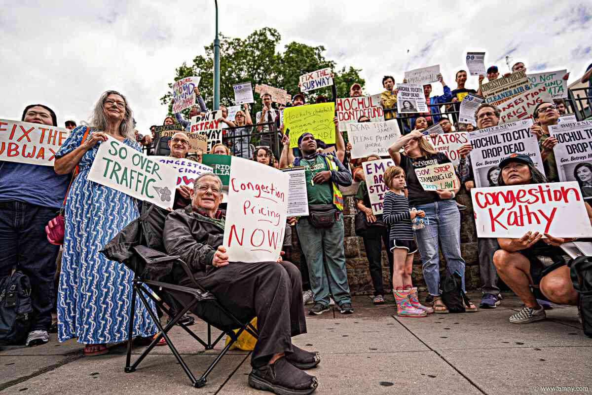 Brooklyn protesters fume over congestion pricing delay: ‘Kathy Hochul has betrayed us’