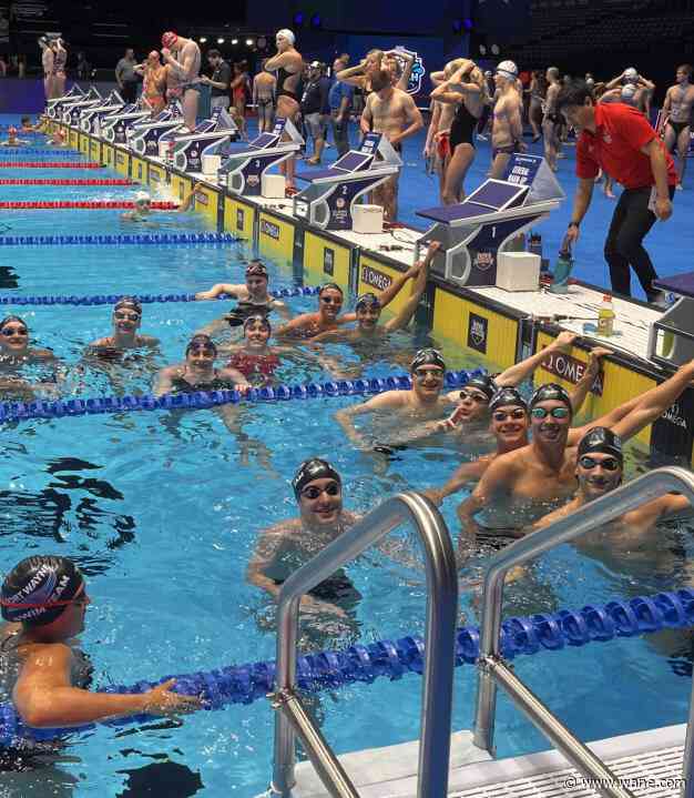 LOOK: Fort Wayne Swimmers take on Stadium Splash at Lucas Oil Stadium