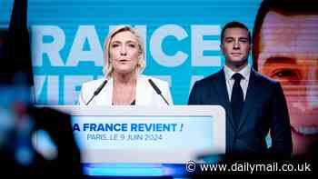 Marine Le Pen says she is 'ready to take power' as French President Macron dissolves Parliament and calls snap election after his party was trounced by the far-Right