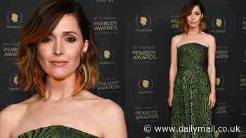 Rose Byrne dazzles in a strapless emerald gown as she attends 84th Annual Peabody Awards in Beverly Hills