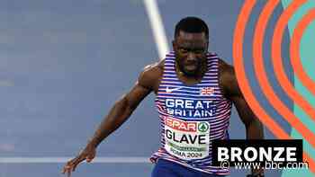 GB's Glave wins 100m bronze as Jacobs defends title