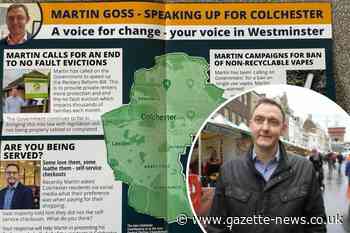 Colchester's Martin Goss slammed for 'appalling' election leaflet