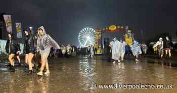 Crowds abandon 'mud bath' Parklife after 'biblical rain'