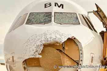 Austrian Airlines Airbus A320 loopt forse schade op door hagel
