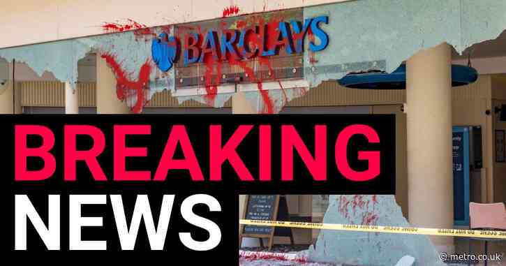 Barclays branches across UK smashed up and covered in red paint by protesters