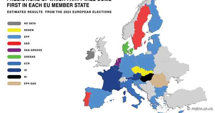 Map shows scale of far-right surge across Europe after EU elections