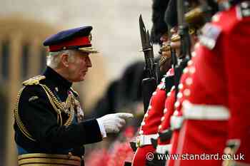 King pays tribute to Irish Guards ahead of Trooping the Colour