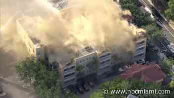 Multiple patients after massive fire at Miami apartment building