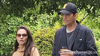 Mila Kunis and Ashton Kutcher enjoy casual stroll at park in London as he is seen for the first time since being slammed for saying AI will 'be able to render a whole movie'