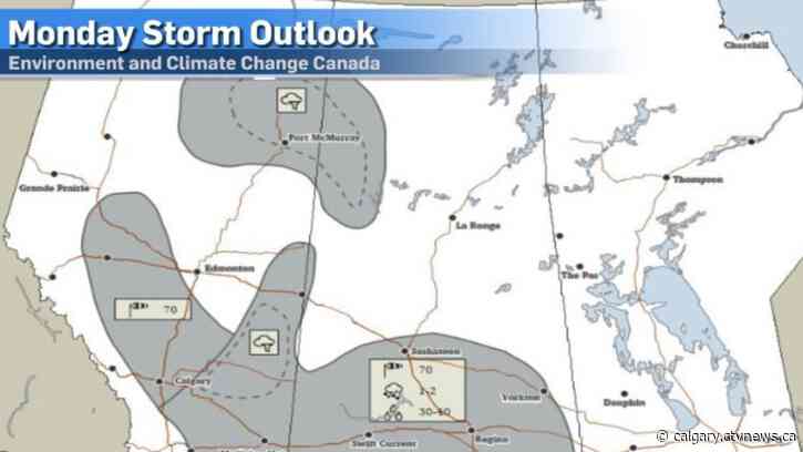 Calgary to see risk of afternoon thunderstorm Monday