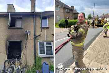 Pontefract Road Bromley house fire: Cat rescued