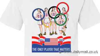 Dave Portnoy unveils Barstool Sports' Caitlin Clark Olympics T-shirts - after his rant at 'dumb women' who snubbed her