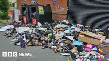Anger as mountain of rubbish left near charity