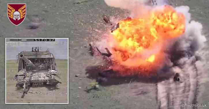 Russian tank incinerated by cheap ‘game-changer’ drone