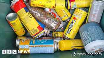 Recycling centres warn of explosive gas canisters