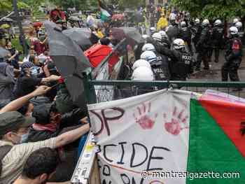 'Projectiles' thrown at police at McGill, UQAM pro-Palestinian protests: chief