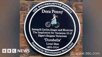 Plaque unveiled for cyclist who inspired Elgar