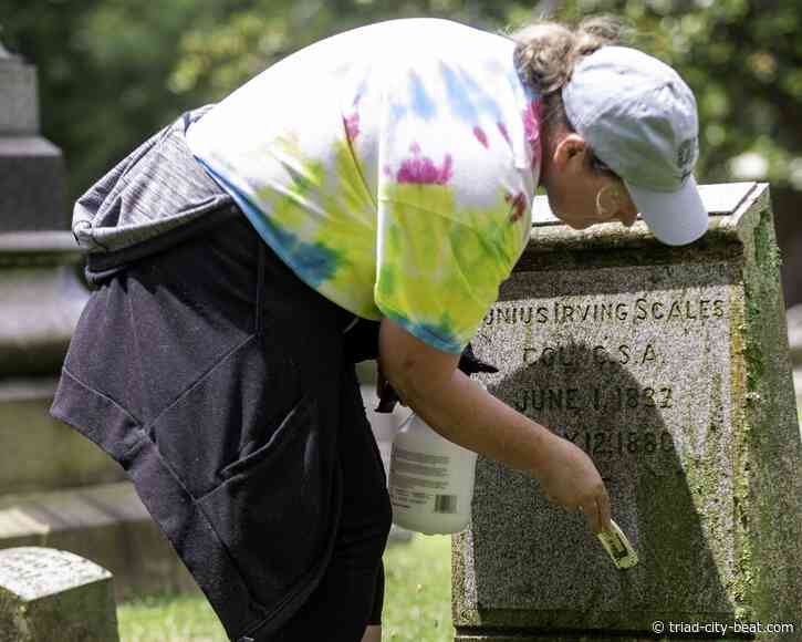 GALLERY: Volunteers work to restore gravestones in Greensboro’s historic Green Hill Cemetery