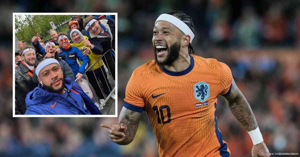 Memphis Depay snapt weinig van discussie over zweetband: ‘Who cares? Mijn vriendin vindt het mooi’