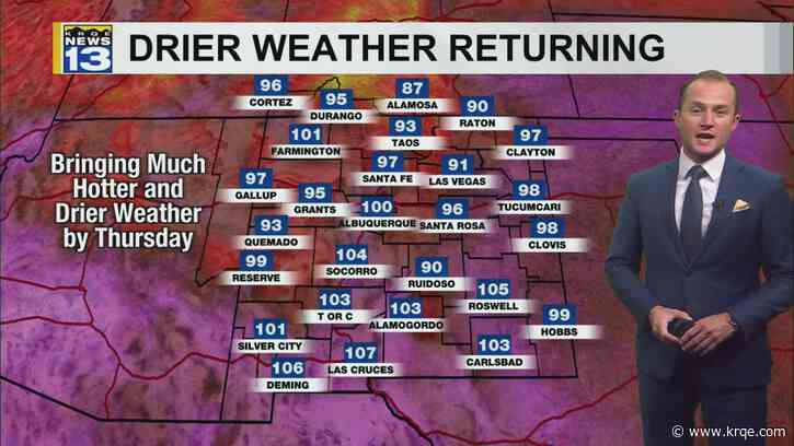 Drier and hotter weather on the way