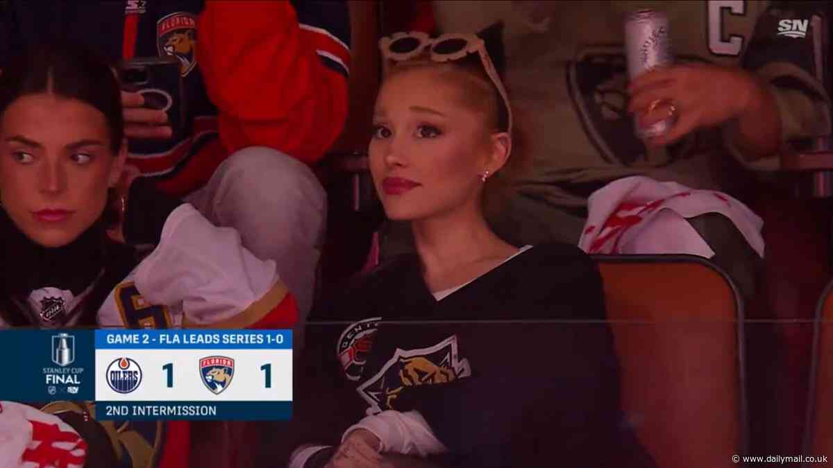 Ariana Grande cheers on Florida Panthers in Stanley Cup Final Game Two as the pop star shares adorable throwback to show her support