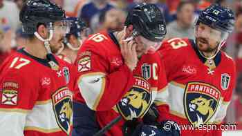 2 hits by Oilers see Barkov injured, Foegele tossed