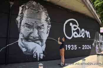 "On va faire un fond noir et on va écrire en blanc comme il le faisait": des street-artistes rendent hommage à Ben sur un mur de la ville de Nice