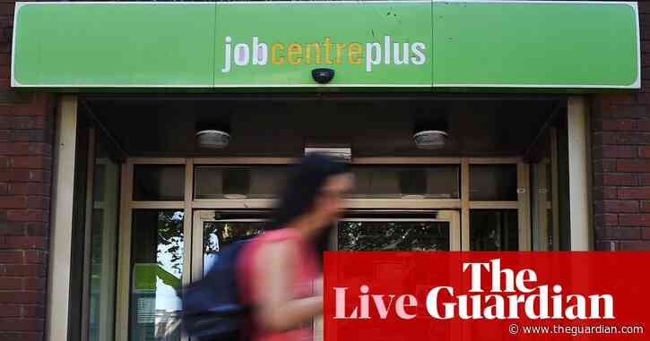 UK unemployment rate rises to 4.4% as labour market cools, but wage growth sticky – business live