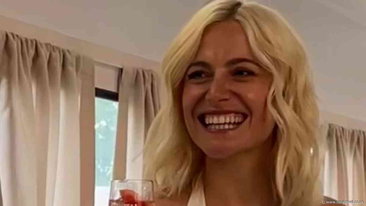 Pixie Lott draws comparisons with screen legend Marilyn Monroe in an elegant plunging white dress as she attends Chestertons Polo in the Park