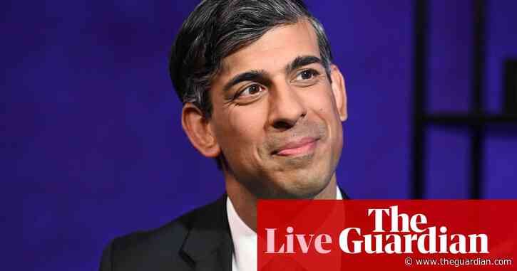 Rishi Sunak to publish Tory manifesto as party ads warn of Labour getting ‘massive majority’ – UK politics live