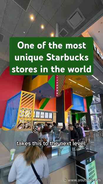 Grab a latte at this Starbucks with a UNIQUE ART installation #vegas