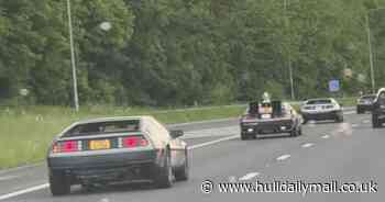 Glitch in the Matrix as man spots 24 Back to the Future cars on motorway