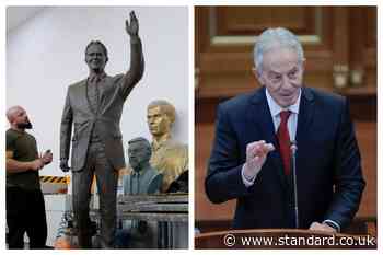 Tony Blair statue unveiled in country where streets are named after him