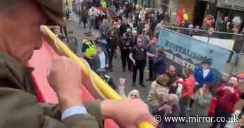 Nigel Farage attacked - objects thrown as police lock down Reform UK battle bus