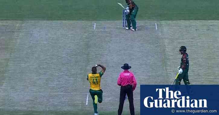 Controversial umpire's call costs Bangladesh at T20 World Cup – video