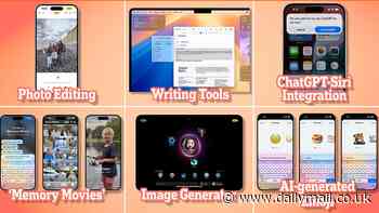 Apple's AI overhaul: How the tech giant's new products will ALL have creepy inbuilt AI that can remove people from photos, track your family on flights, and reply to emails for you - whether you like it or not
