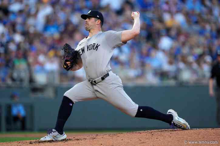 Carlos Rodón wins 7th straight start by pitching Yankees past Royals 4-2