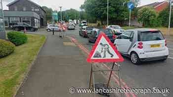 Openreach roadworks causing traffic build up in Blackburn