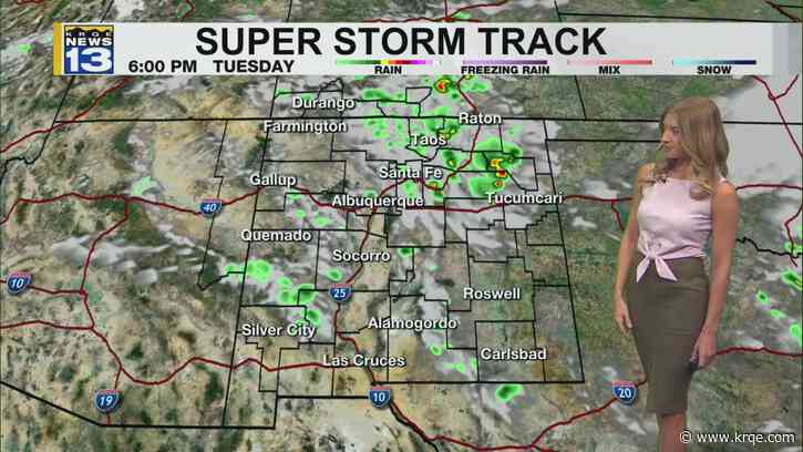 Isolated storms and hotter temperatures around New Mexico